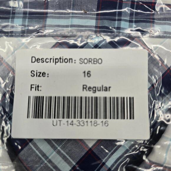 UNTUCKit Shirt Women's Size 16 Sorbo Plaid Blue White Button Down Long‎ Sleeve - Picture 3 of 7